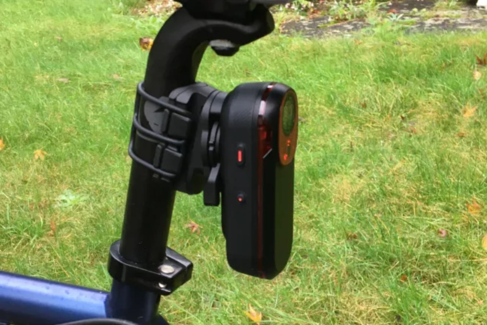 Garmin Varia RCT715 bike light mounted on a bike