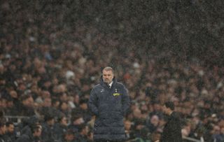 Tottenham Hotspur manager Ange Postecoglou during the Premier League match between Tottenham Hotspur and AFC Bournemouth at Tottenham Hotspur Stadium on December 31, 2023 in London, England.