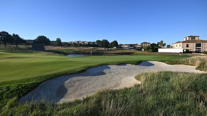A view of the 18th green at Marco Simone Golf Club