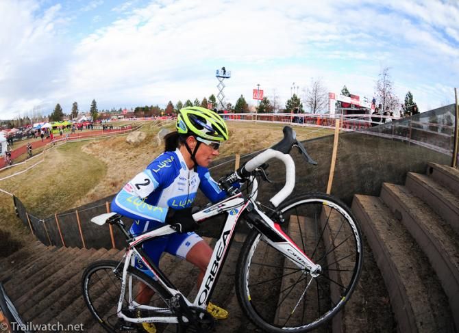Katerina Nash (Luna Pro Team) alone on the stairs