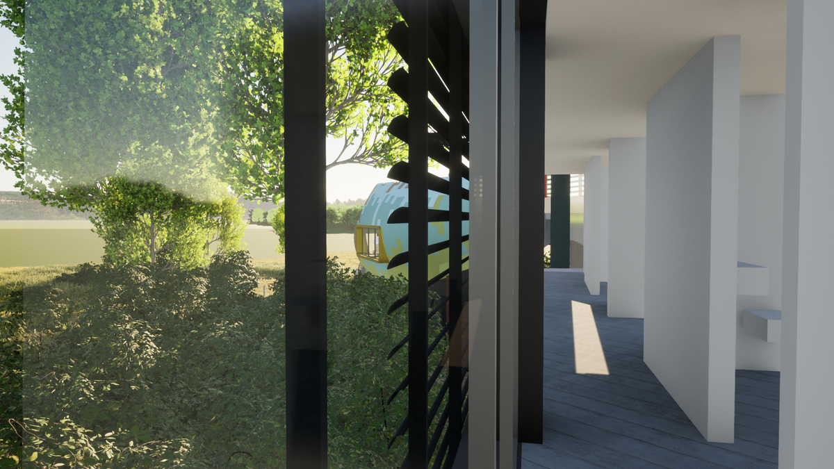 A mock up of the windows for the self build