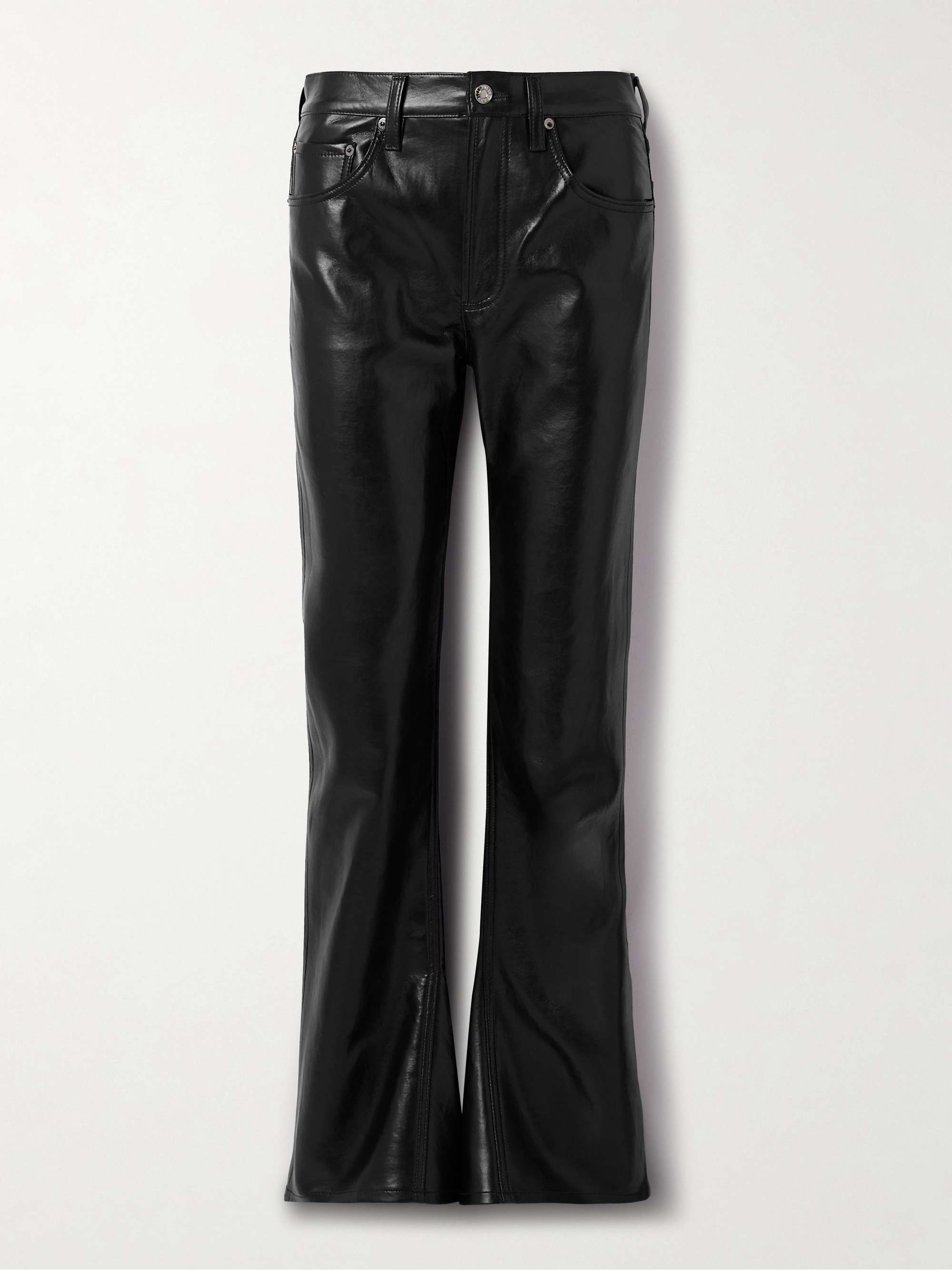 Kick Boot Recycled Leather-Blend Flared Pants
