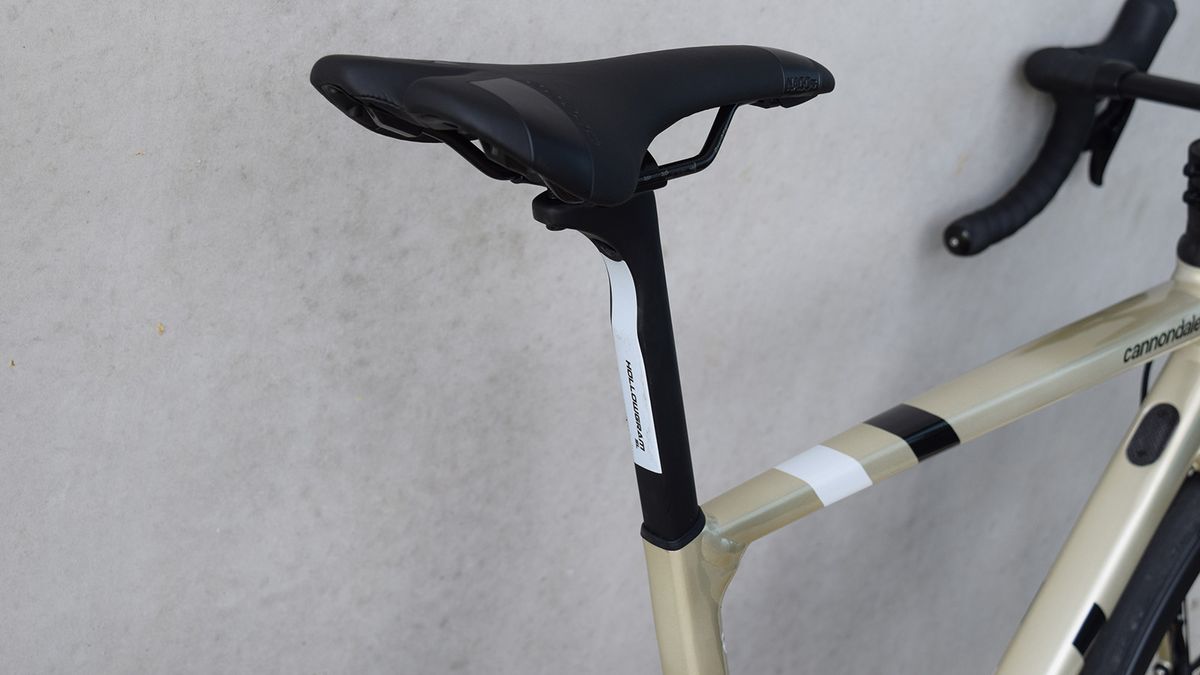 The Save seatpost features subtle reflective detailing to improve low-light visibility