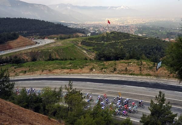 The peloton in action at the Tour of Turkey.