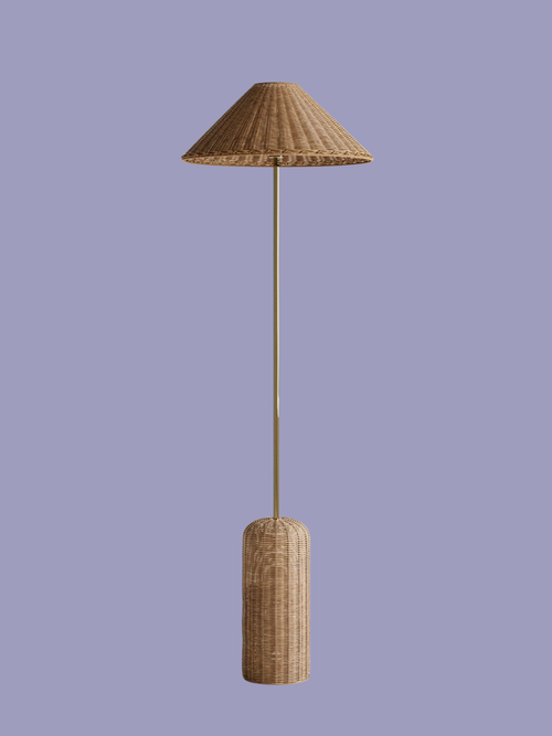 Lotus Rattan Floor Lamp