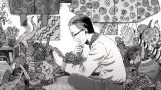 The father observing spirals in Uzumaki