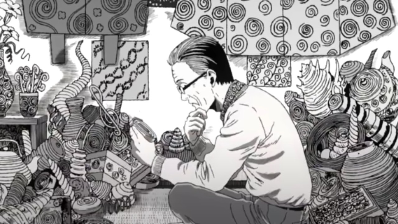 El padre observando espirales en Uzumaki.