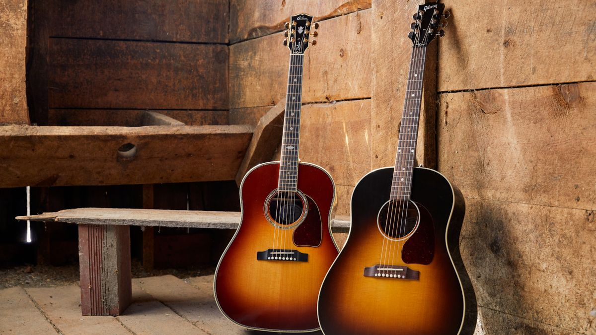J-45 Deluxe Rosewood Burst and J-45 Standard Vintage Sunburst_