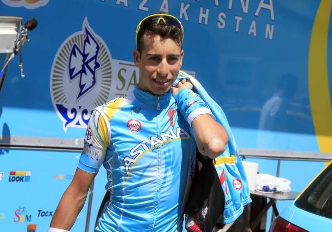 Fabio Aru (Astana) still looking fresh after 9 stages at the 2013 Giro