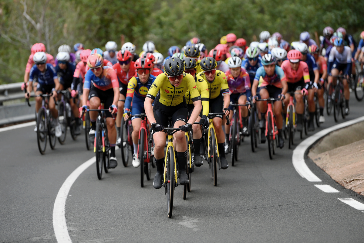 Visma-Lease a Bike did much of the pacing on the day to try and drop Charlotte Kool