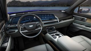 The dashboard of the new 2026 model year Cadillac Vistiq EV