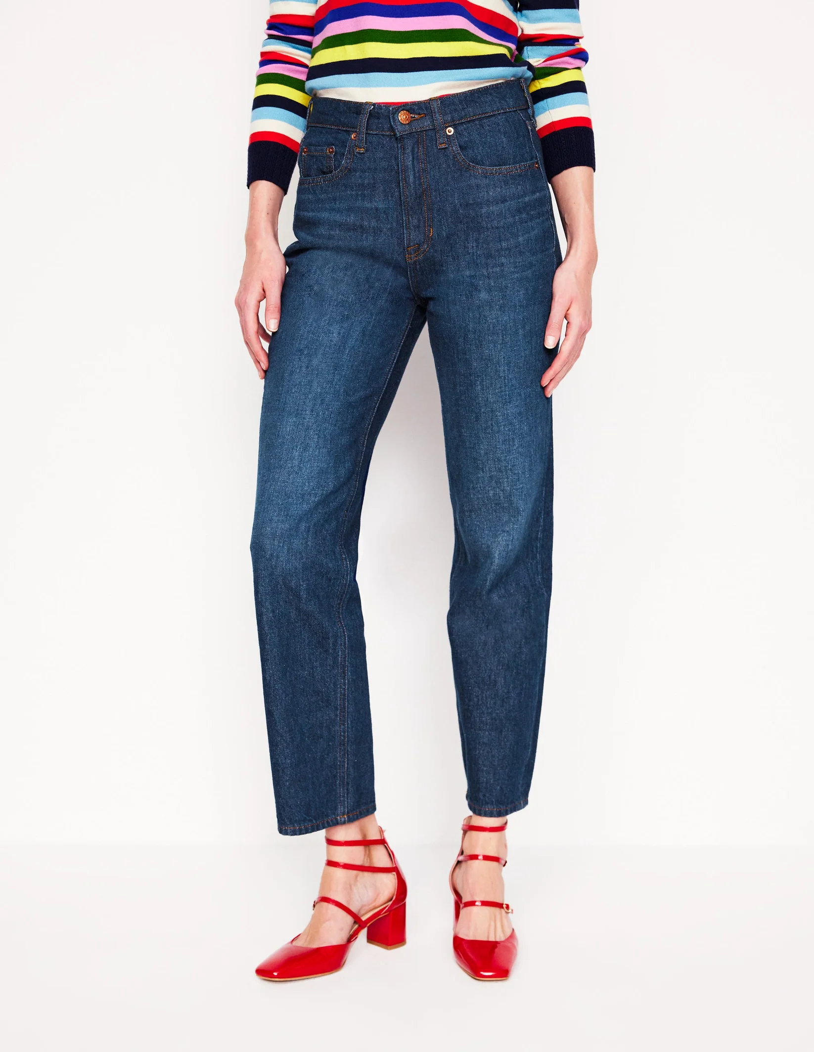Boden, High Rise Straight Leg Jeans
