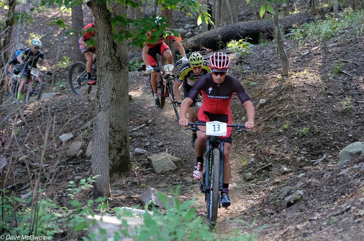 Howard Grotts (Specialized) led onto the first section of singletrack