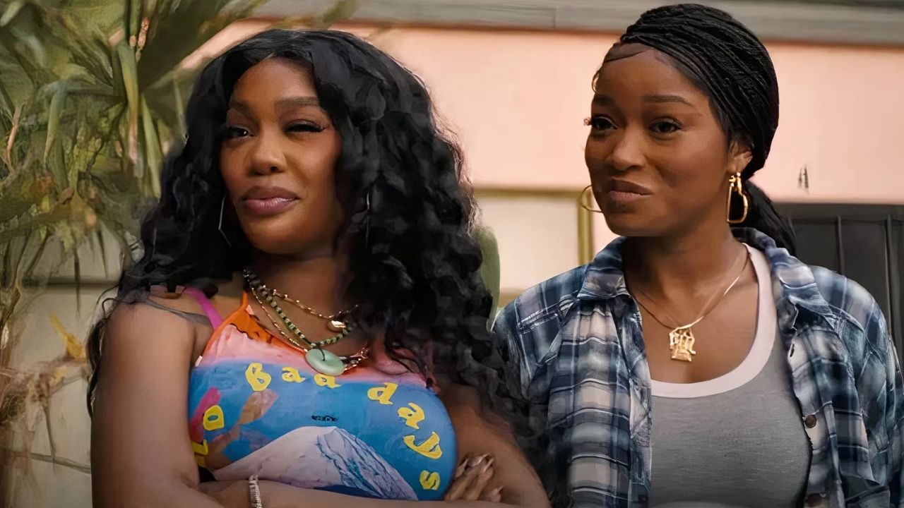 sza and keke palmer in a still from the movie one of them days