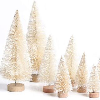 Small white christmas tree ornaments