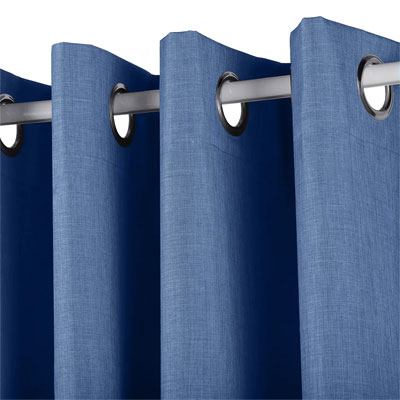 denim blue eyelet thermal curtains