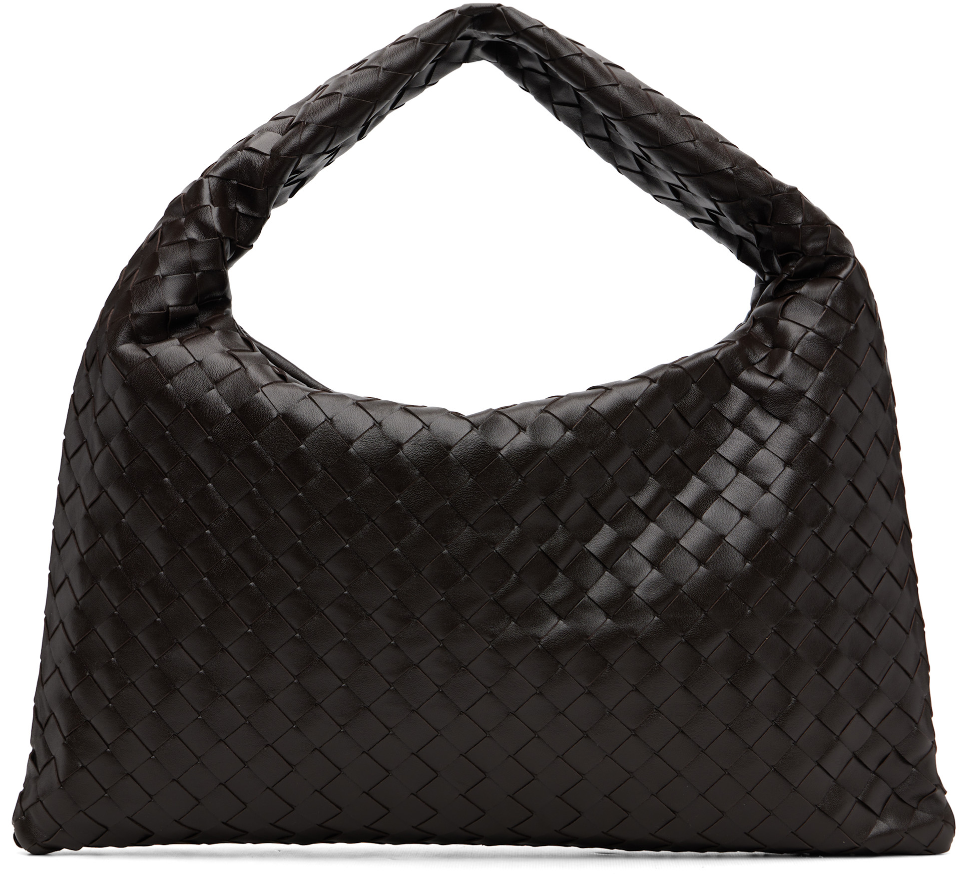 Brown New Small Hop Intrecciato Bag