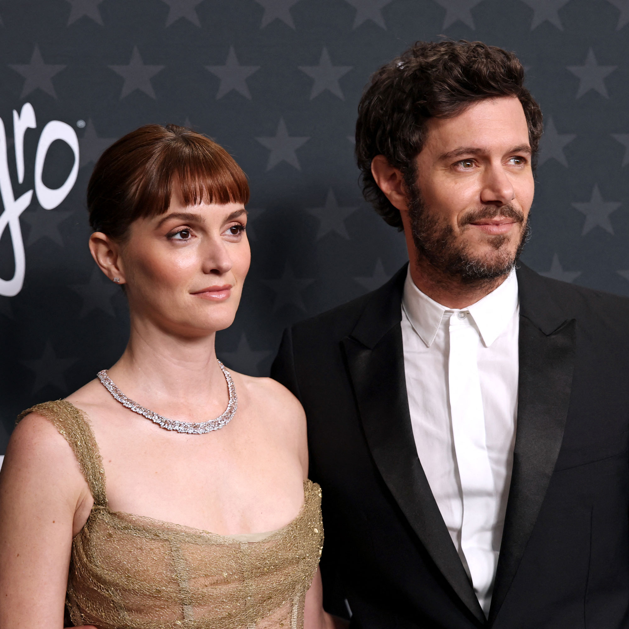 Leighton Meester Just Wore a Gorgeous Sheer Gown on the Red Carpet With Adam Brody