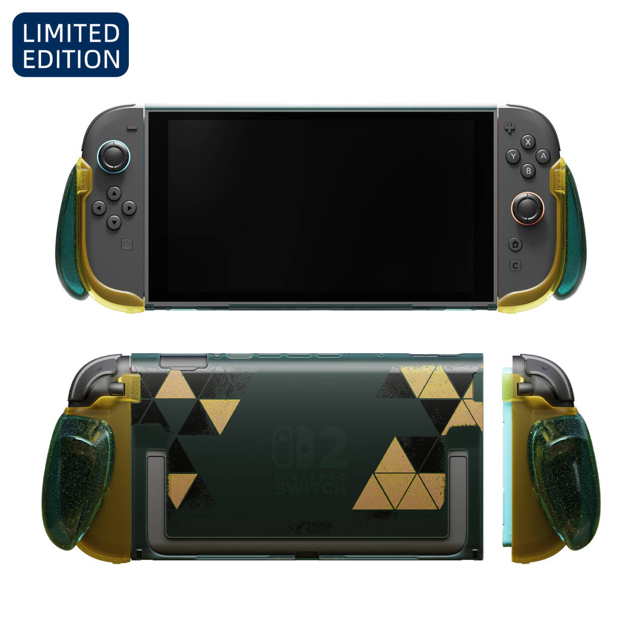 Savage Raven by Skull &amp;amp; Co. Fissiongrip:revolutionary Split Protective Case for Nintendo Switch 2