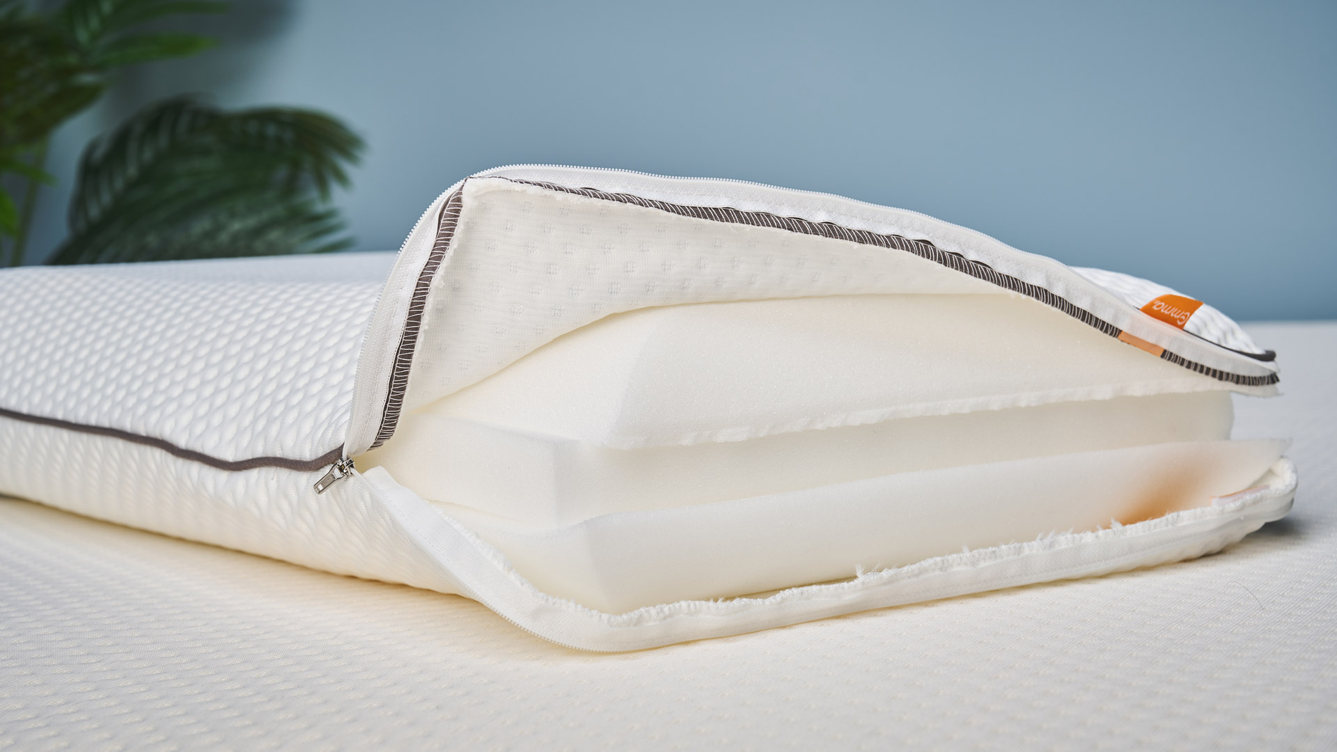 The Emma Original Pillow opened to show its filling
