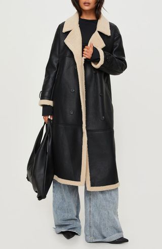 Day 'n Nite Faux Shearling Lined Longline Jacket