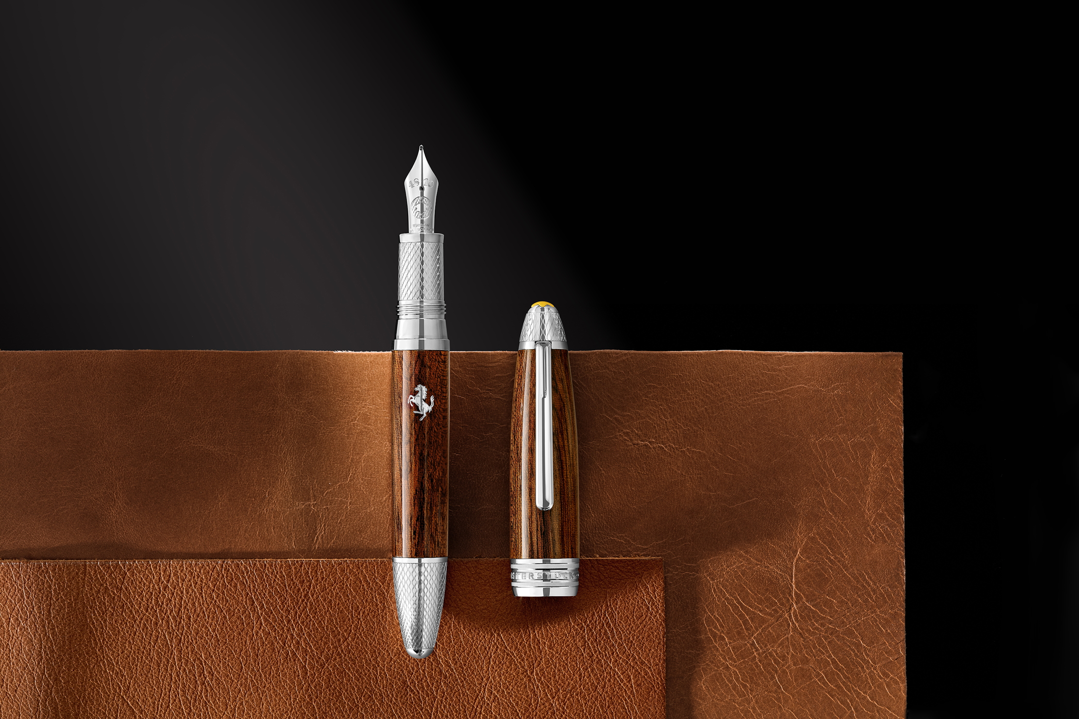 The ferrari/montblanc pen. It is brown.