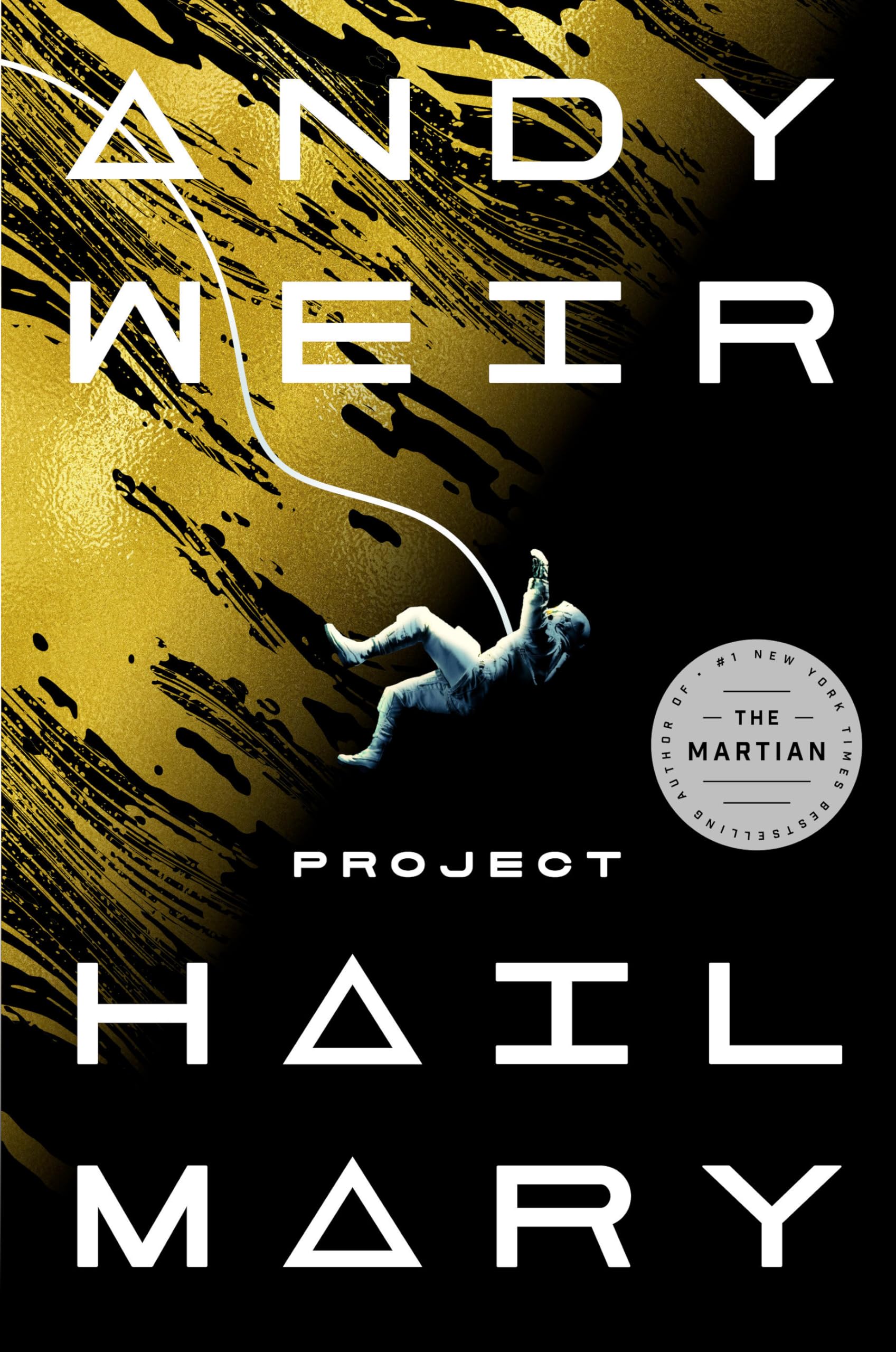 A book cover depicting a falling astronaut