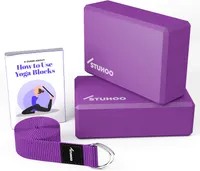 STUHOO yoga blocks and strap: $8 @ Amazon