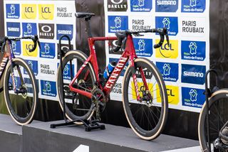 Mathieu van der Poel's race winning Canyon Aeroad pictured after the race finish