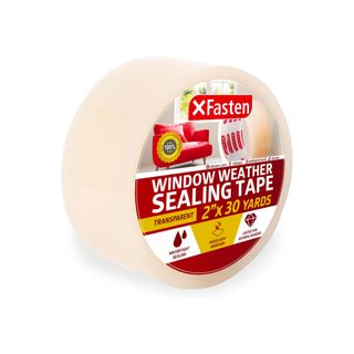 XFasten Transparent Window Weather Sealing Tape, 2-Inch x 30 Yards, Clear Window Draft Isolation Sealing Film Tape, No Residue