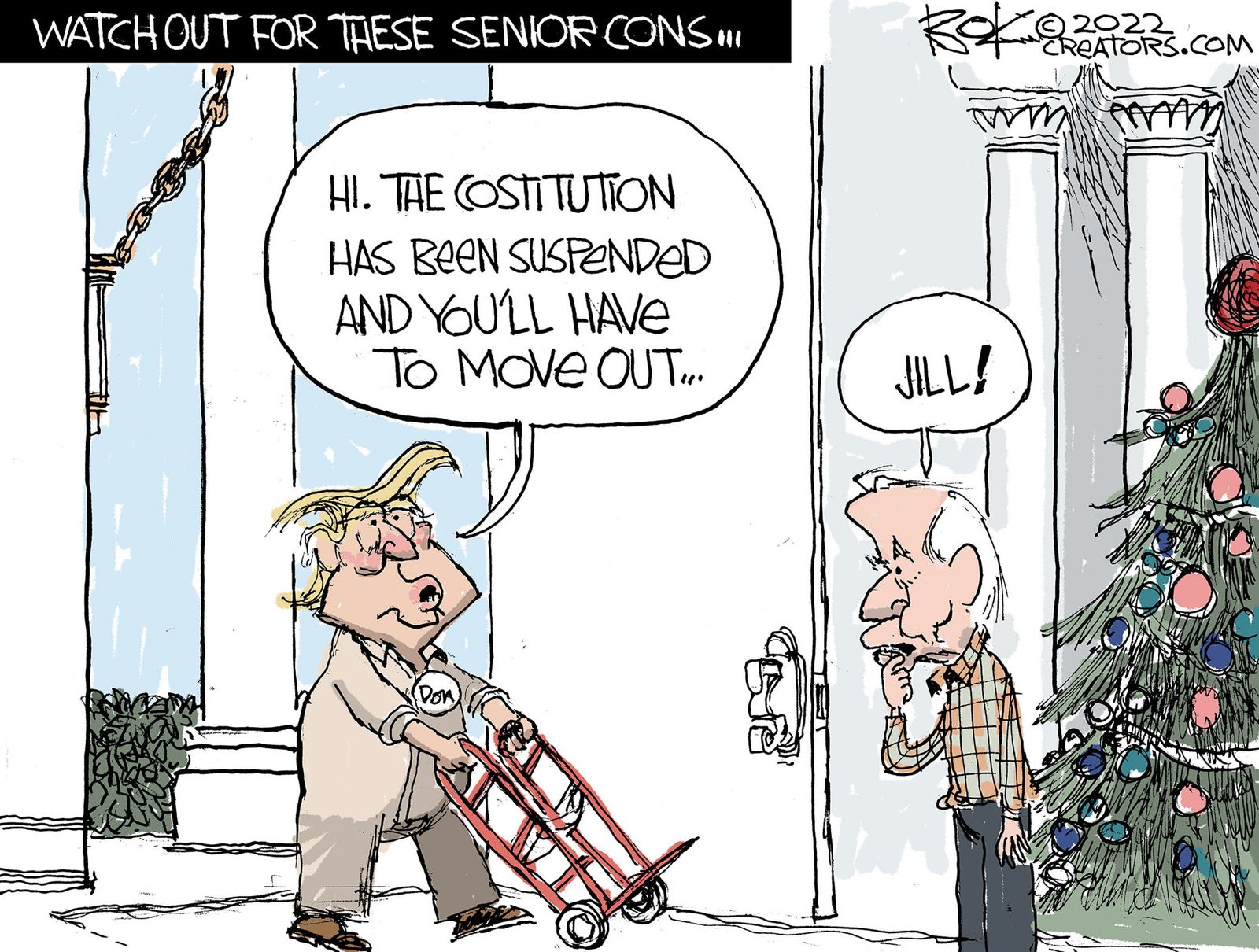 7 scathing cartoons about Trump's call to suspend the Constitution ...