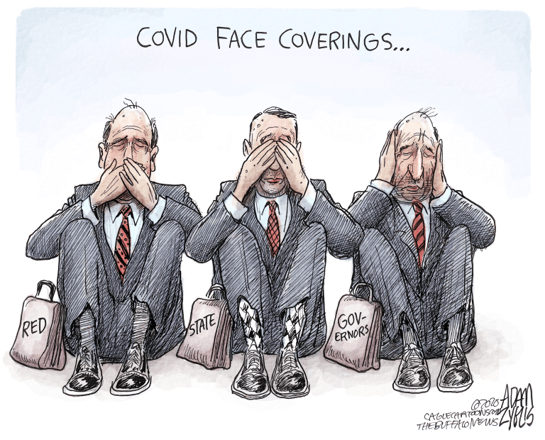 Political Cartoon U.S. GOP governors coronavirus response