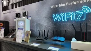 Asus Wi-Fi 7 Rapture GT-BE19000 router at Computex 2024.