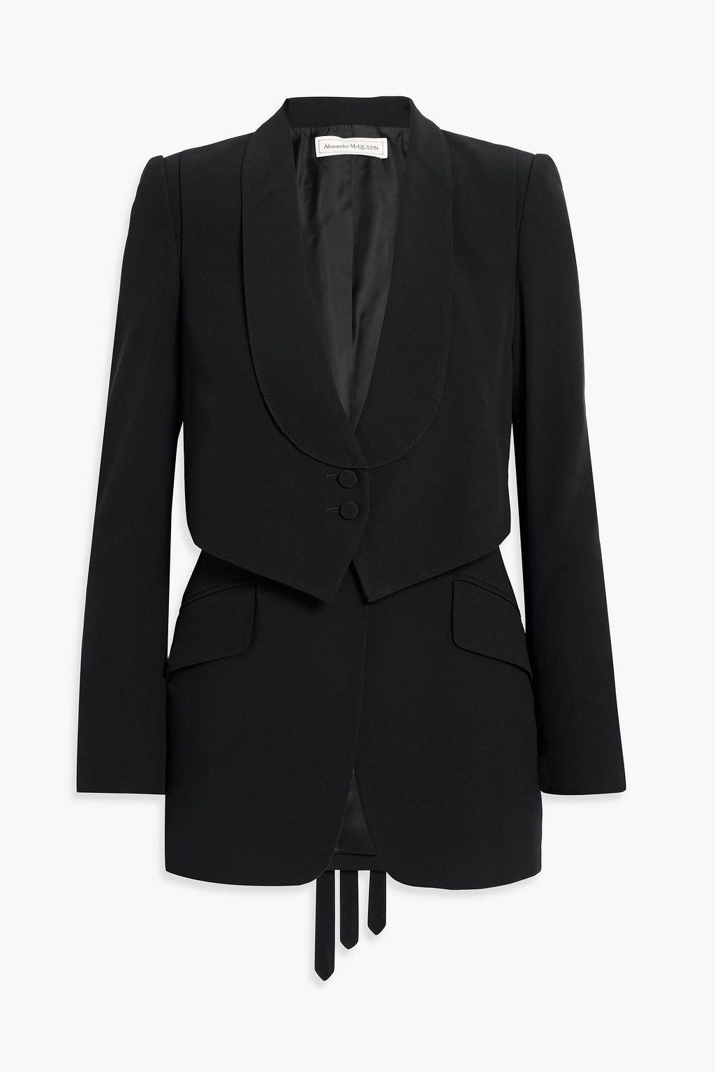 Layered Crepe Blazer