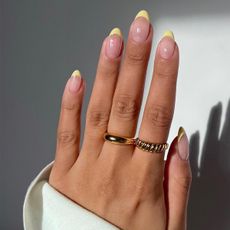 Butter yellow French tips