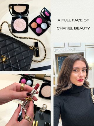 Beauty editor Eleanor wearing Chanel's 2024 holiday makeup collection