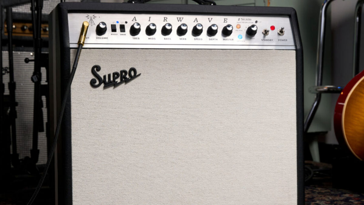 Supro Airwave: the new 1x12 tube combo combines old-school looks and tones with onboard cab sim tech from Two notes Audio Engineering.
