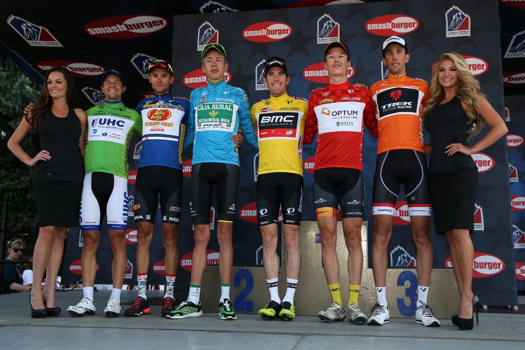 The jersey wearers after stage 3