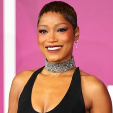 Keke Palmer attended the American Black Film Festival Honors in a black halter-neck dress and the 2026 choker trend