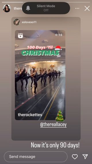 Lacey Chabert celebrating pre-holiday with a cool Rockettes video.