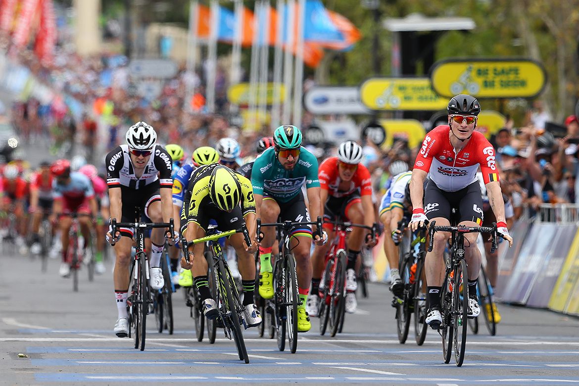 Andr&eacute; Greipel (Lotto Soudal) gets the win