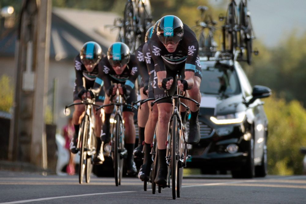 Team Sky on their way to the win