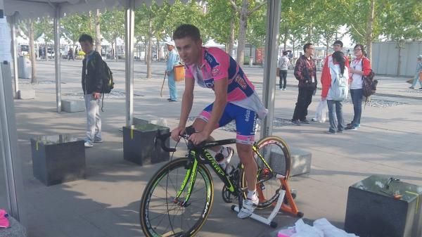 Damiano Cunego (Lampre-ISD) looking pretty cool before the time trial.