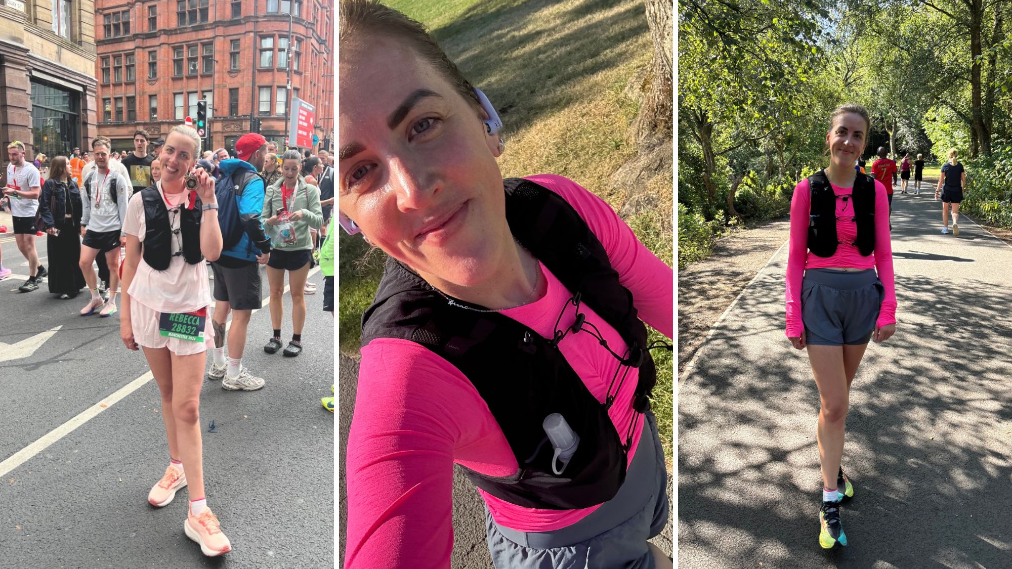 Health freelancer Rebecca Lawton running a race
