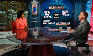 Kristin Welker and Chuck Todd on Todd's final episode of 'Meet the Press'