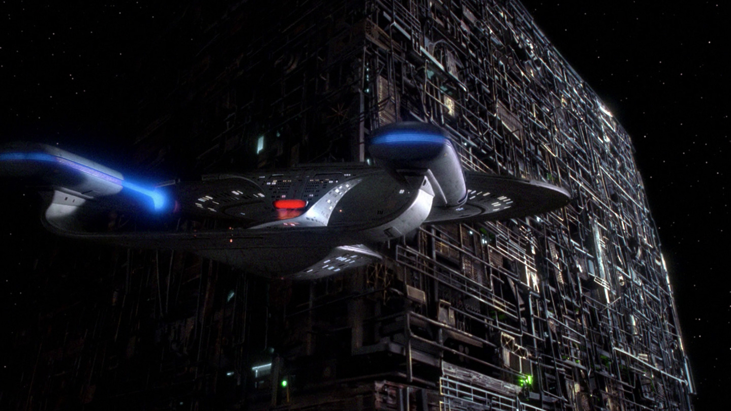 Screenshot from Star Trek: The Next Generation two-part episode, "The Best of Both Worlds"