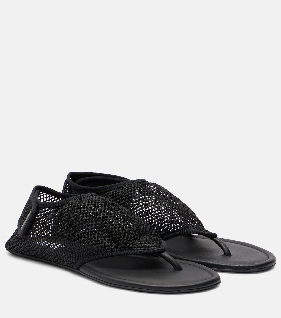 Fishnet Thong Sandals