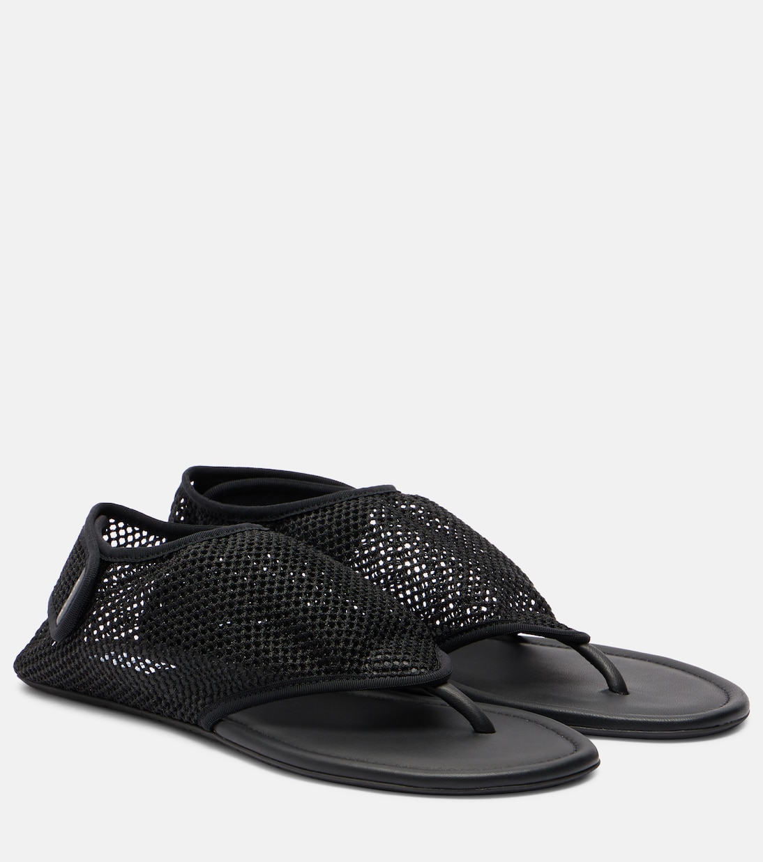 Fishnet Thong Sandals