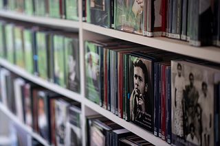 Bookshelf filled with books and memoires