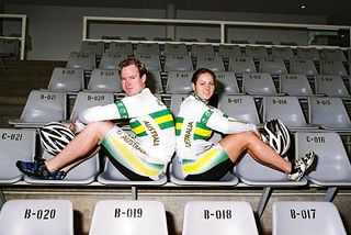 Ryan and Kristine Bayley together before training in Adelaide